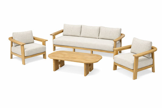 MERIDA 4 PIECE OUTDOORS LOUNGE SETTING - MyChocolateWood