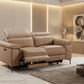 BRITTAS LEATHER 2-SEATER ELECTRIC RECLINER SOFA - MOCHA - MyChocolateWood