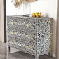 CHEVALIER MOTHER OF PEARL HAND MADE MONOCHROME CHEST OF 3 DRAWERS - MyChocolateWood