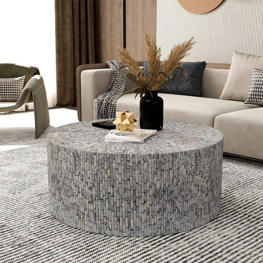 JOLLIFFE MOTHER OF PEARL HAND MADE COFFEE TABLE - MyChocolateWood