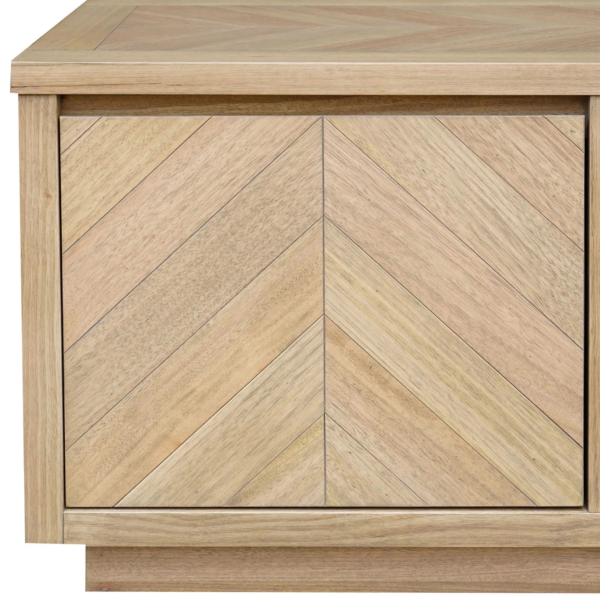 MONTCLAIRE PARQUETRY TIMBER TV UNIT ETU - 2 DOORS - MyChocolateWood