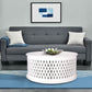 MELODIA ROUND WOODEN COFFEE TABLE - INDOOR/OUTDOOR DISTRESSED - MyChocolateWood