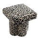 NAMAR STOOL - LEOPARD CHENILLE - MyChocolateWood
