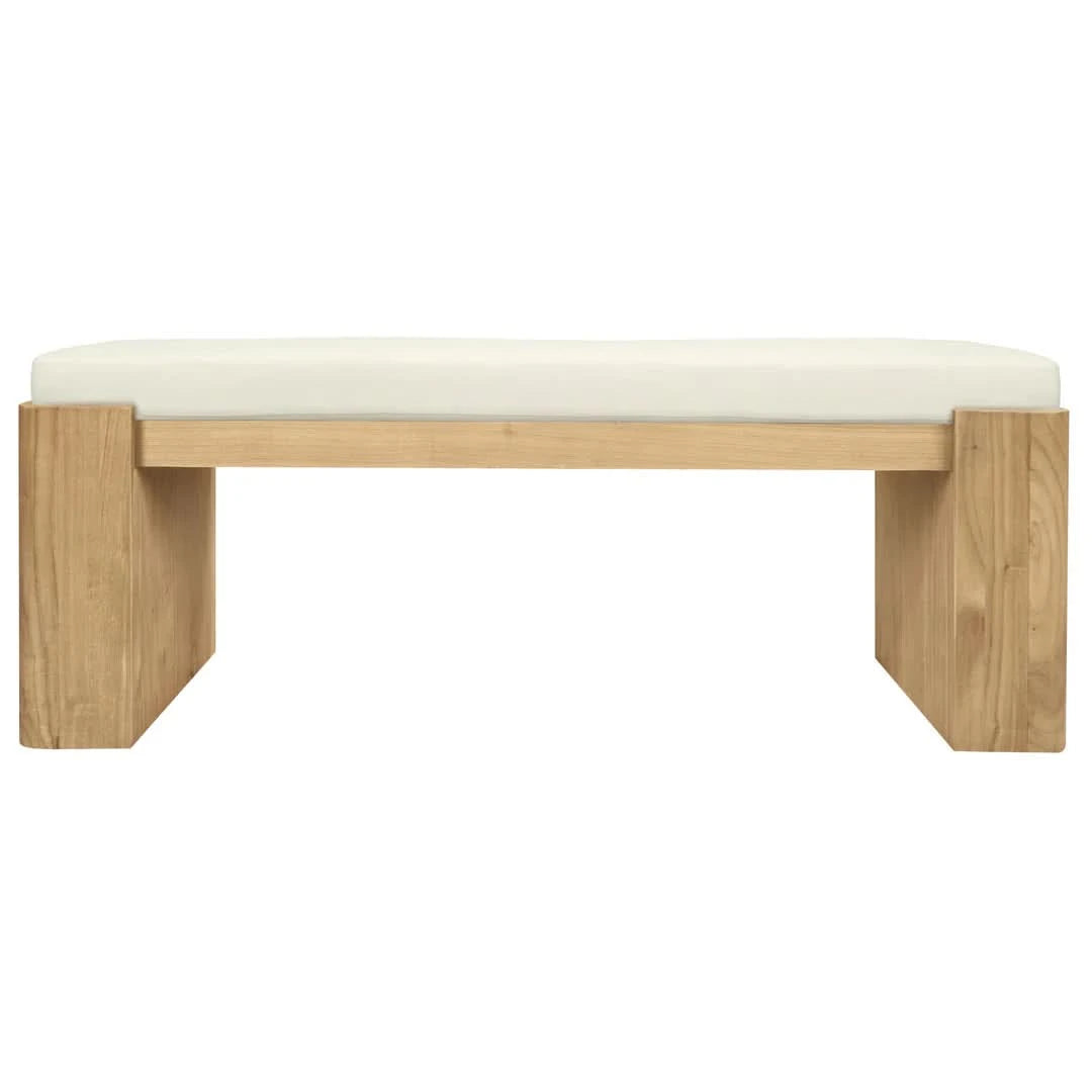 ADELLE SOLID MINDI TIMBER BENCH -SMALL - ALMOND 130CM - MyChocolateWood