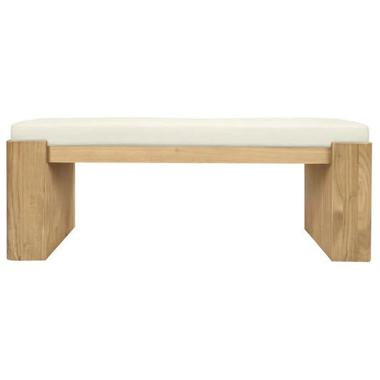 ADELLE SOLID MINDI TIMBER BENCH -SMALL - ALMOND 130CM - MyChocolateWood