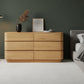 GATSBY SOLID MINDI TIMBER  6-DRAWER DRESSER/CHEST OF 6 DRAWERS NATURAL - MyChocolateWood