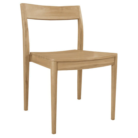 SET OF 2 MOLLER SOLID MAHOGANY DINING CHAIRS NATURAL