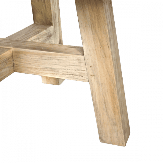 JOELLE PINEWOOD ROUND COFFEE TABLE DISTRESSED NATURAL 100CM - MyChocolateWood