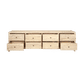 JOELLE 8-DRAWER LOWBOY/DRESSER/CHEST OF 8 DRAWERS DISTRESSED NATURAL - MyChocolateWood