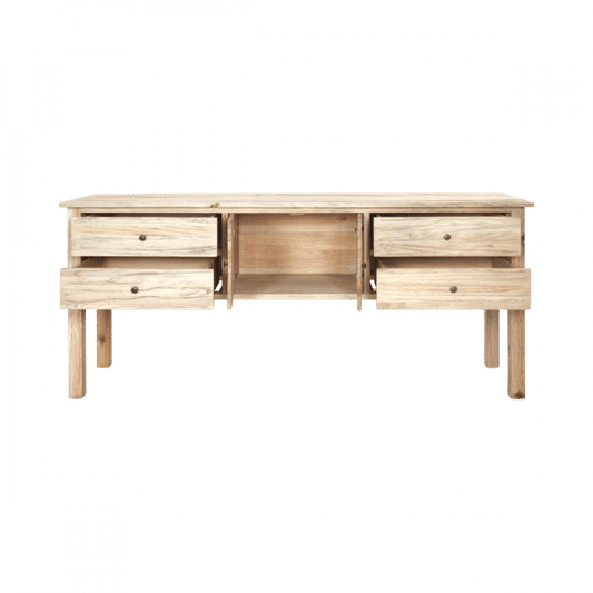 JOELLE 4-DRAWER 2-DOOR BUFFET/SIDEBOARD DISTRESSED NATURAL - MyChocolateWood