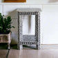 STARRY MOTHER OF OF PEARL NOIR OPULENCE SIDE TABLE/LAMP TABLE - MyChocolateWood