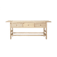 JOELLE 3-DRAWER CONSOLE TABLE/HALL TABLE DISTRESSED NATURAL (Copy) - MyChocolateWood