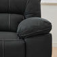 VERNON MKII RHINO FABRIC CORNER MODULAR WITH BOTH END RECLINERS - ONYX  - MyChocolateWood