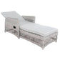 SWOOZIE  OUTDOOR HAMPTON GREY SUN-LOUNGE SUNBED WICKER & FABRIC - MyChocolateWood