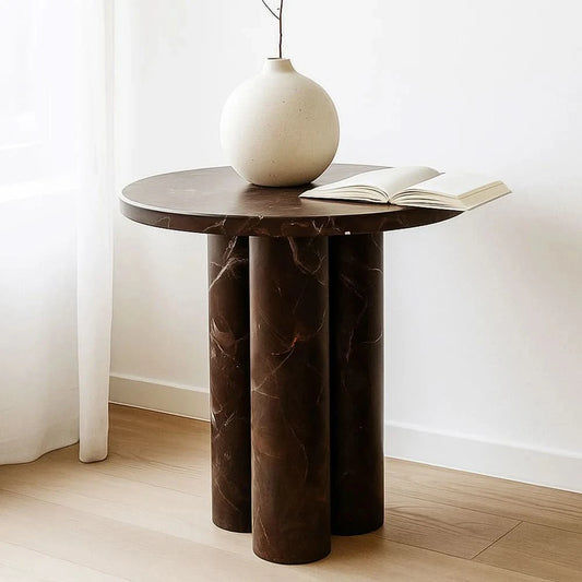 BODHI  SOLID MARBLE ACCENT TABLE/SIDE TABLE/LAMP TABLE (Copy) - MyChocolateWood