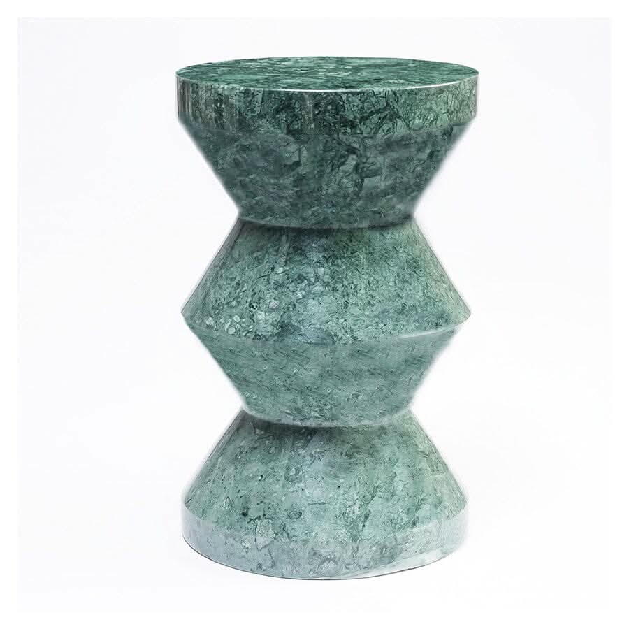 PINNACLE SOLID MARBLE SIDE TABLE/LAMP TABLE/ACCENT TABLE - MyChocolateWood