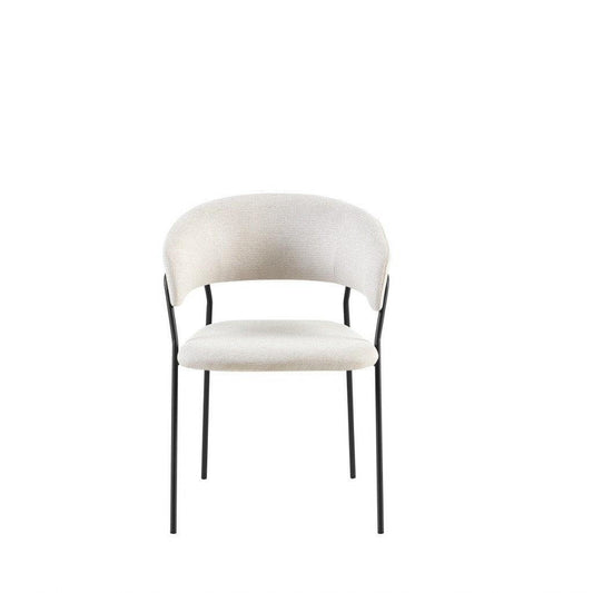 ELEKTRA BEIGE FABRIC DINING CHAIR - MyChocolateWood