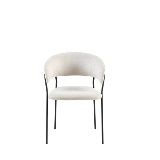 ELEKTRA BEIGE FABRIC DINING CHAIR - MyChocolateWood