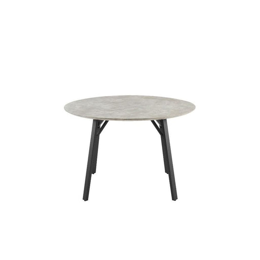 ELEKTRA GREY MARBLE LOOK ROUND DINING TABLE 120CM - MyChocolateWood
