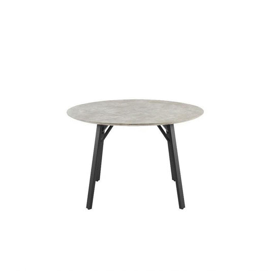 ELEKTRA GREY MARBLE LOOK ROUND DINING TABLE 120CM - MyChocolateWood