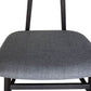 FARLOW OAK DINING CHAIR SANDBLASTED BLACK FABRIC SEAT