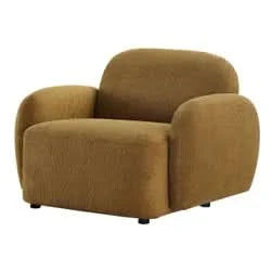 LORELEI CHENILLE ARMCHAIR/OCCASIONAL CHAIR TOFFEE - MyChocolateWood
