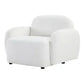 LORELEI CHENILLE ARMCHAIR/OCCASIONAL CHAIR WHITE - MyChocolateWood