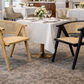 RAVELLA  SOLID ELMWOOD/RATTAN CHAIR KITCHEN CHAIR  DINING CHAIR ACCENT CHAIR  BLACK - MyChocolateWood