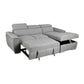 Sutton Fabric 2-Seater Sofa with Single Bed, right hand facing chaise, Light Grey angle