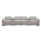 GALLERIA 4-SEATER HOME THEATRE SOFA - 4 ELECTRIC RECLINERS LIGHT GREY - MyChocolateWood