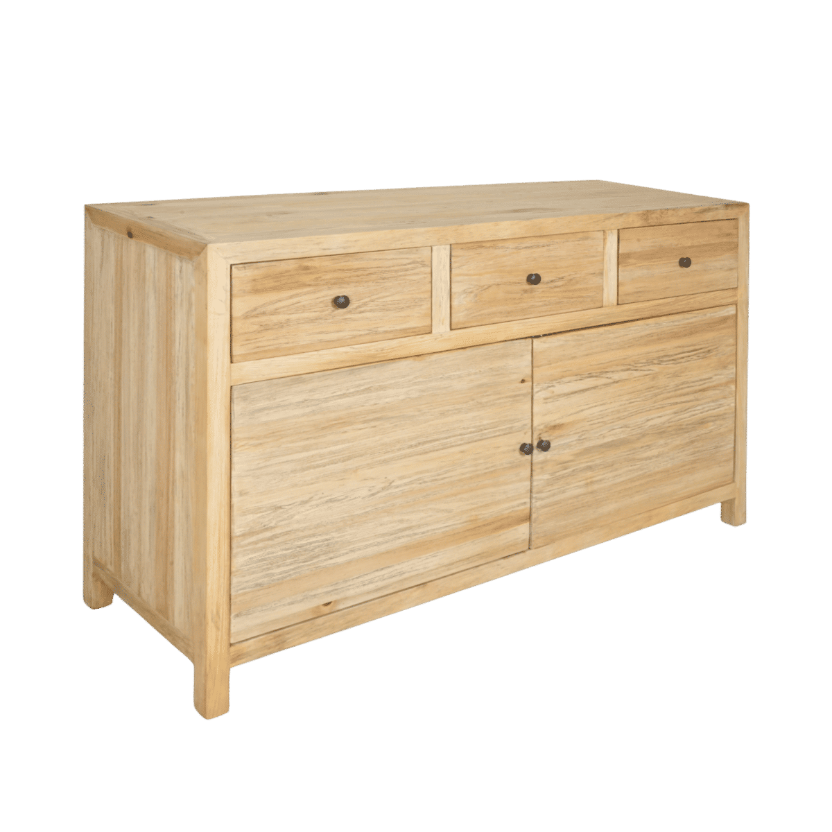 JOELLE 3-DRAWER 2-DOOR BUFFET/SIDEBOARD DISTRESSED RUSTIC - MyChocolateWood