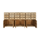 JOELLE 18-DRAWER 6-DOOR FILE CABINET DISTRESSED RUSTIC NATURAL - MyChocolateWood
