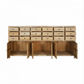 Joelle 18-Drawer 6-Door File Cabinet in Distressed Rustic - Chocolate Wood