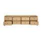 Joelle 8-Drawer Lowboy in Distressed Rustic - Chocolate Wood