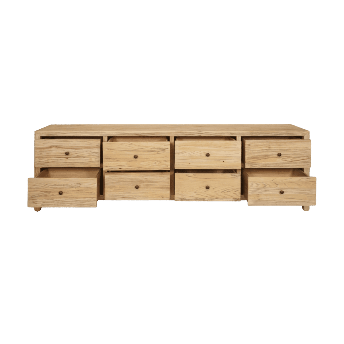 JOELLE 8-DRAWER LOWBOY/DRESSER/CHEST OF 8 DRAWERS DISTRESSED RUSTIC - MyChocolateWood