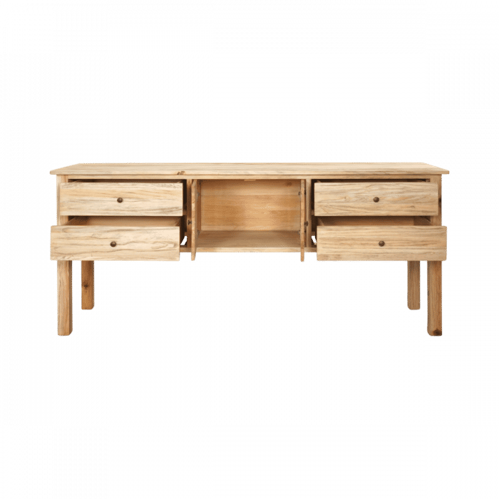JOELLE 4-DRAWER 2-DOOR BUFFET/SIDEBOARD DISTRESSED RUSTIC - MyChocolateWood