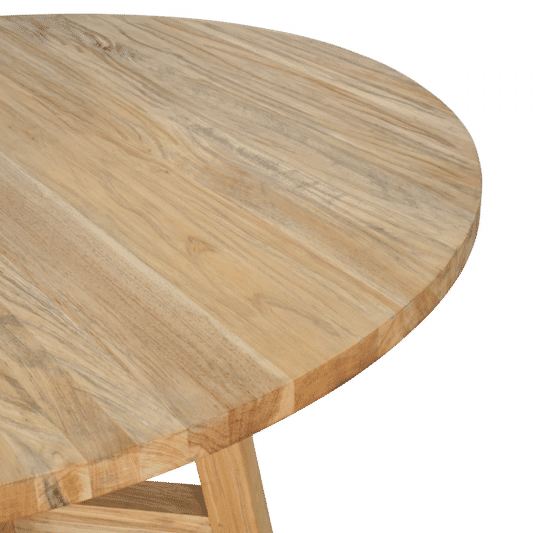JOELLE PINEWOOD ROUND DINING TABLE DISTRESSED RUSTIC NATURAL 120CM - MyChocolateWood
