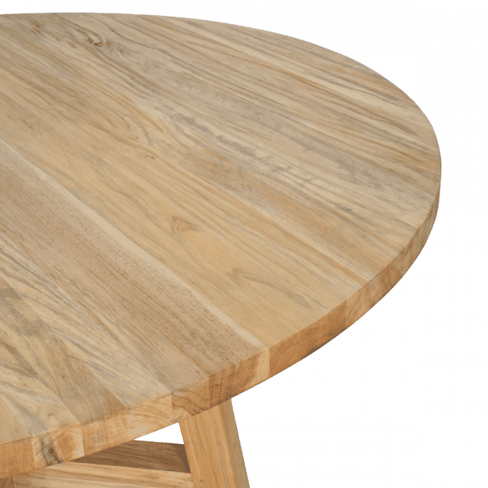 JOELLE PINEWOOD ROUND DINING TABLE DISTRESSED RUSTIC NATURAL 120CM - MyChocolateWood