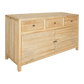 Joelle 3-Drawer 2-Door Buffet in Distressed Rustic - Chocolate Wood