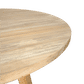 JOELLE PINEWOOD ROUND COFFEE TABLE DISTRESSED RUSTIC NATURAL 100CM - MyChocolateWood
