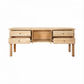 Joelle 4-Drawer 2-Door Buffet in Distressed Rustic - Chocolate Wood