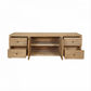 Joelle 4-Drawer 2-Door Cabinet in Distressed Rustic - Chocolate Wood