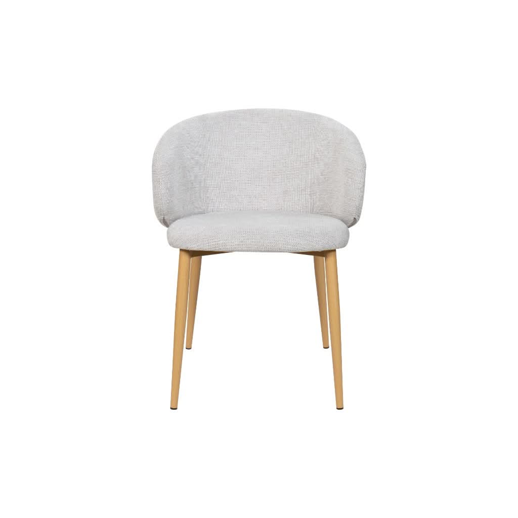 YODAH HAMPTON FABRIC DINING CHAIR TAUPE/OAK - MyChocolateWood