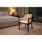 Jose Elmwood Hampton Style Tub Chair in Black - Chocolate Wood