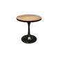 QUENTIN ROUND  SIDE TABLE/LAMP TABLE IN RECYCLED ELM & IRON - MyChocolateWood