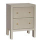 JAYLA SMALL BEIGE  2-DRAWER BEDSIDE TABLE - MyChocolateWood