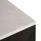 Hampshire 4-Door Buffet in Smoked Oak with White Marble Top - Chocolate Wood