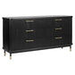 PEMBROKE OAK TIMBER 6-DRAWER CHEST OF DRAWERS  BLACK - MyChocolateWood