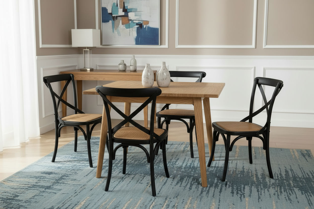 FITAN SOLID OAK SQUARE (90X90CM) DINING TABLE NATURAL - MyChocolateWood