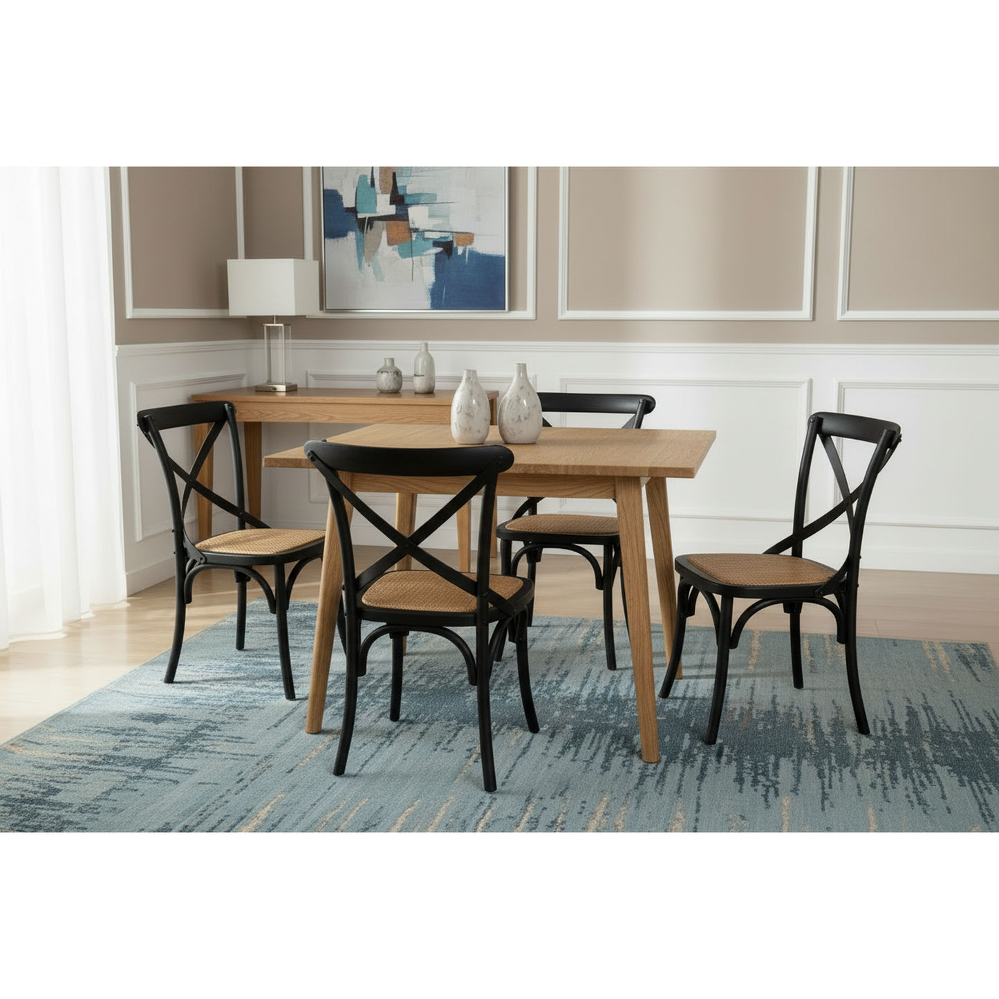 FITAN SOLID OAK SQUARE (90X90CM) DINING TABLE NATURAL